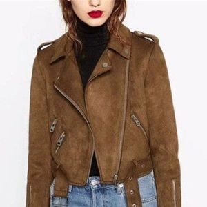 ZARA Suede Biker Jacket